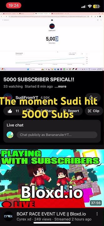sudifromyt|The Moment SUDIFROMYT Reached 5k Subs .